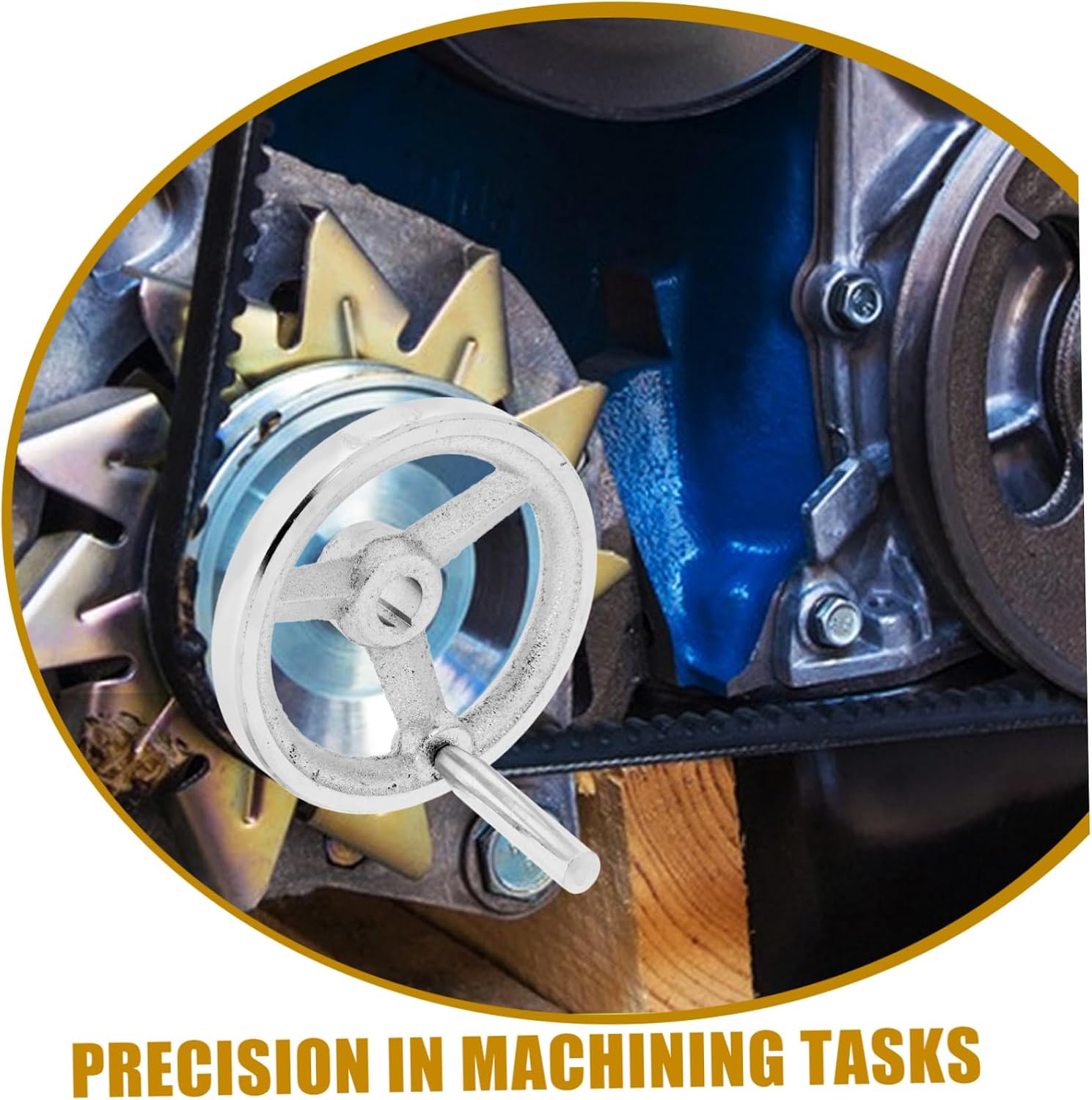 1set Industrial Hand Wheel for Drillpress Milling Machine Cast Iron Construction Easy to Operate Handle Compatible Various Machine Tools for Machining Industry