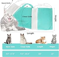 Vista 6 de Bolsa de Baño para Gatos - Red de Lavado Ajustable para Gatos, Antimordida y Antiarañazos, Bolsa de Retención para Ducha de Gatos, Malla
