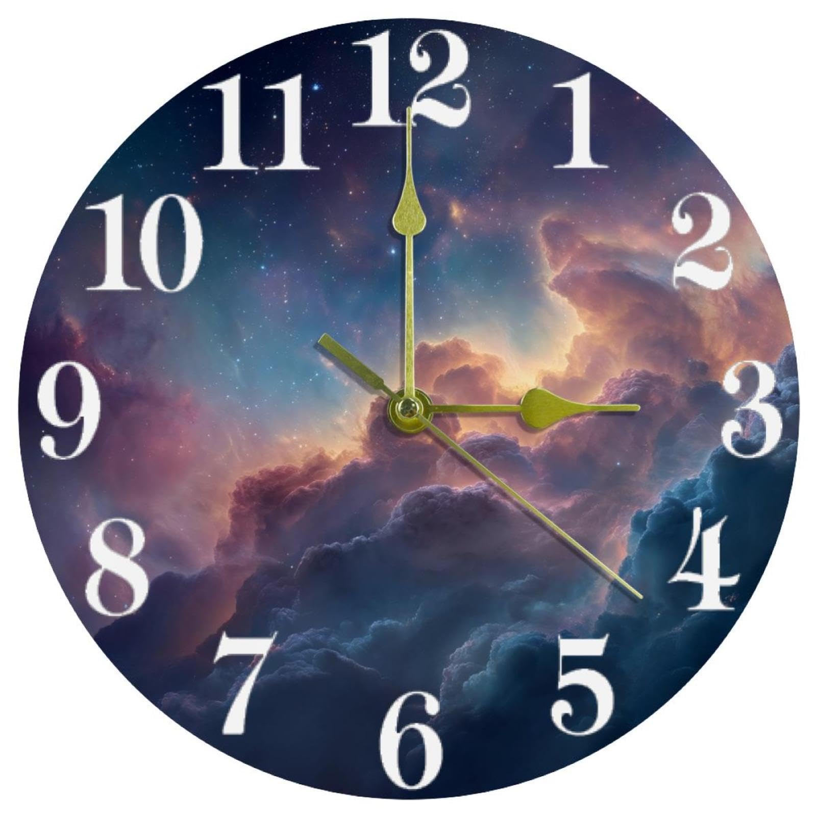 Horloge nuage galaxie colorée idéale pour décorer la chambre d'enfant