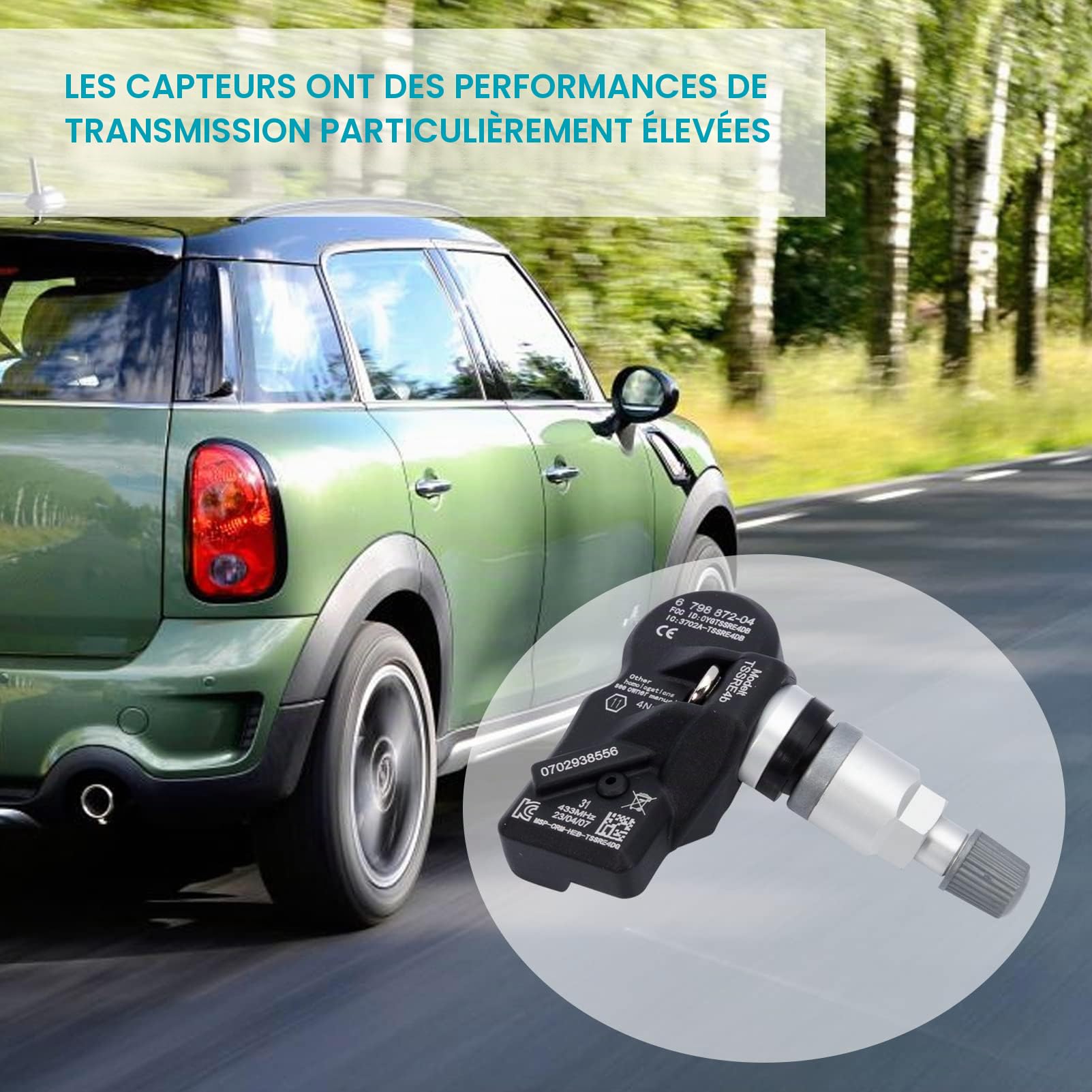 RDKS TPMS Capteur de pression des pneus pour X1 E84 X3 F25 X4 F26 Série 5 F10 F07 F11 6 F12 F13 F06 Série 7 F01 F02 F03 F04 Z4 E89 Mini R60 F57 R57 R57 8 B5. XD3 F25 6798872
