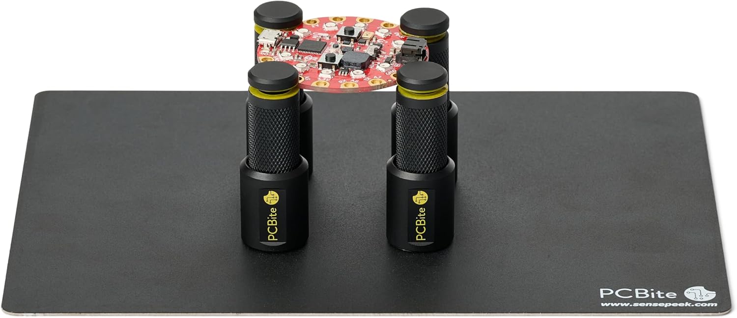 PCBite Kit S Insulated | PCB Holder Kit | Small Base Plate | Compact PCB Workstation
