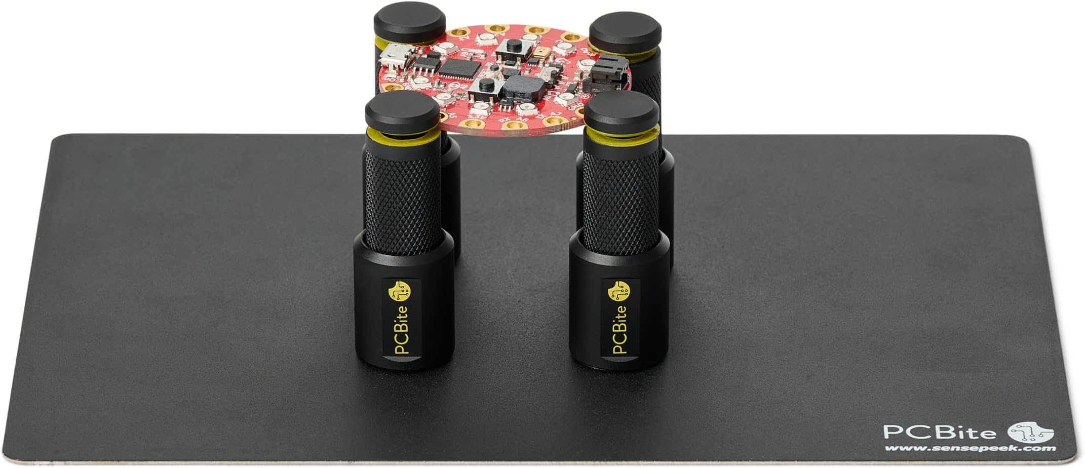 PCBite Kit S Insulated | PCB Holder Kit | Small Base Plate | Compact PCB Workstation