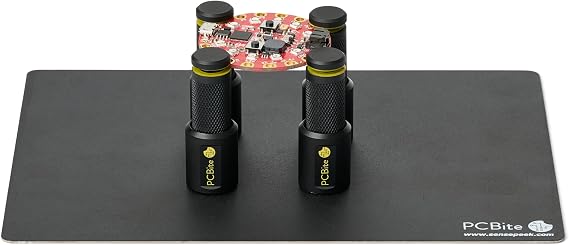 PCBite Kit S Insulated | PCB Holder Kit | Small Base Plate | Compact PCB Workstation
