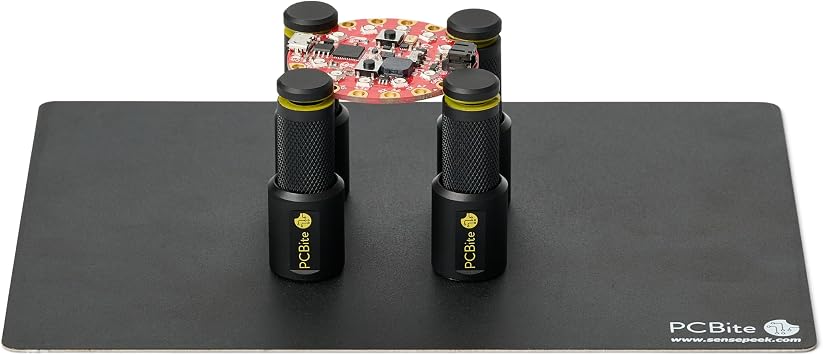 PCBite Kit S Insulated | PCB Holder Kit | Small Base Plate | Compact PCB Workstation