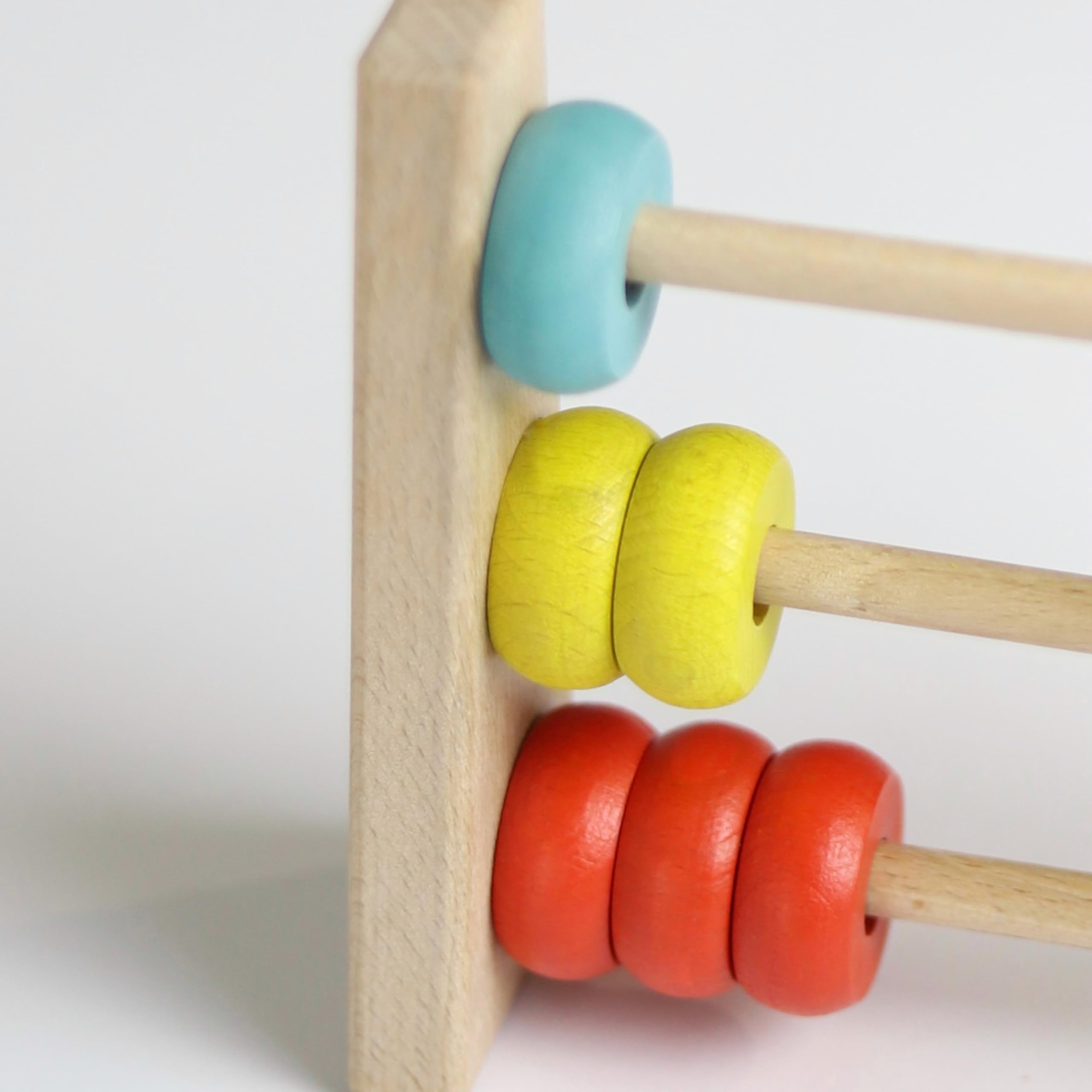 Abakus para Niños 3 x 5, Ábaco de Madera para Desarrollar Habilidades Matemáticas y Sistema Decimal, 2-4 Años