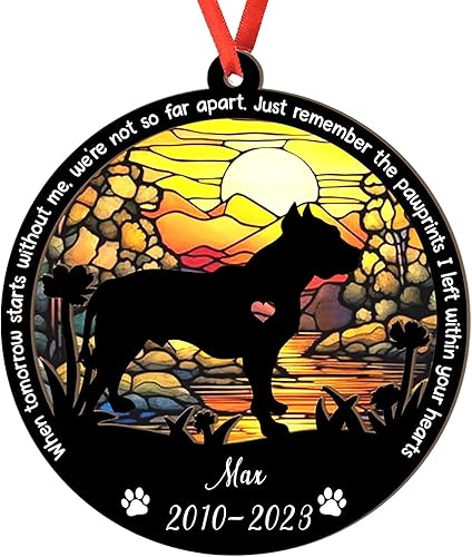 Miniatura 22 de Adorno personalizado para atrapasoles Bichon Frise, Bichon Frise Sun Catcher Adorno de Navidad – Regalo para perro amante, Bichon Frise 3D 2 capas