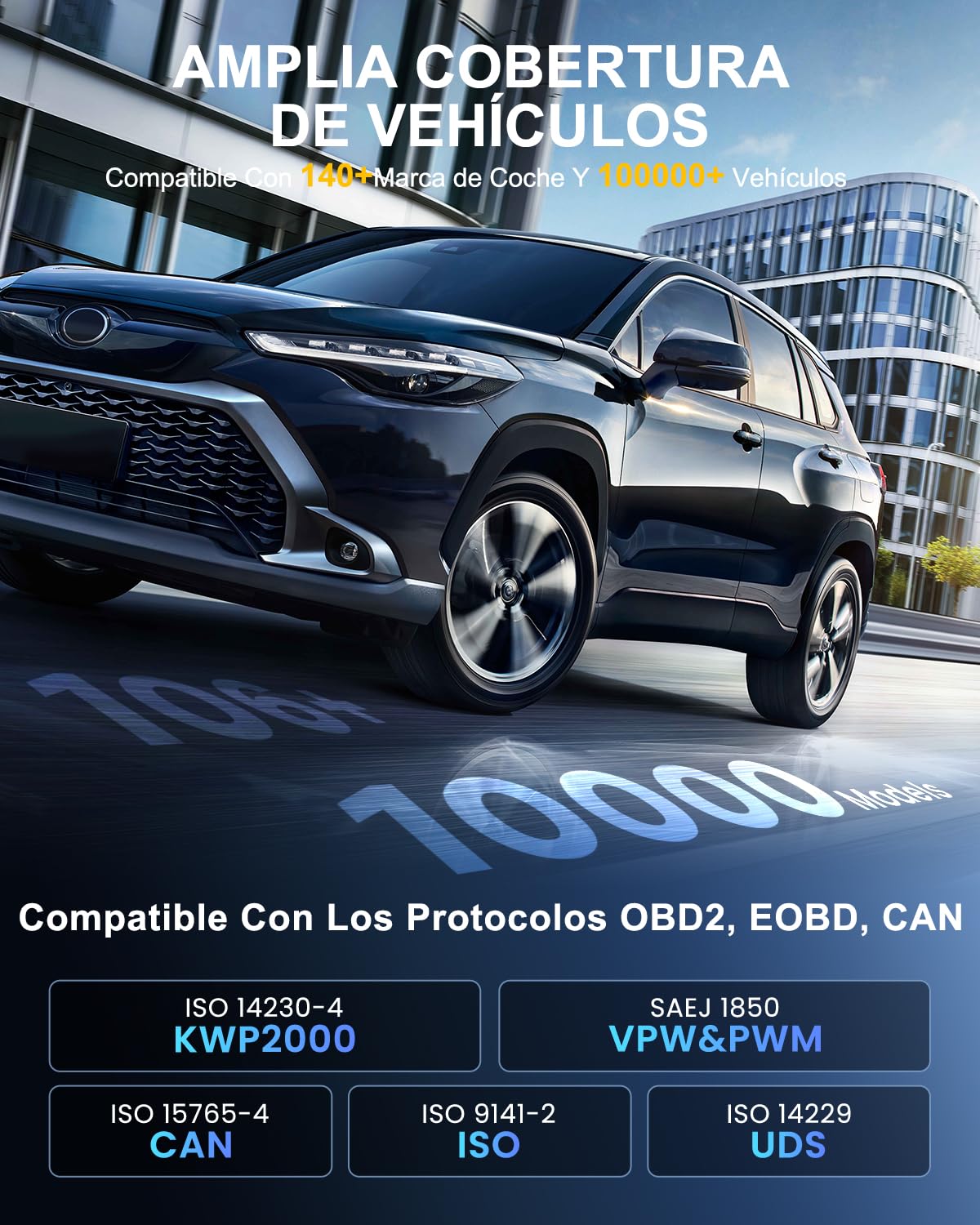mucar VO7 OBD2 Diagnosis con Diagnóstico Todos Los Sistemas | Y 28+ Funciones De Reinicio, OBD2 Diagnóstico Control Bi-Direccional/Codificación ECU/Función de Prueba Activa
