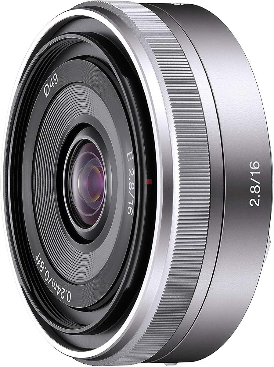Lente gran angular SEL16F28 16 mm f/2,8 para cámaras de la serie NEX | Lente de 16 mm f/2,8 con elemento asférico y enfoque interno para paisajes, paisajes urbanos y fotografía con poca luz