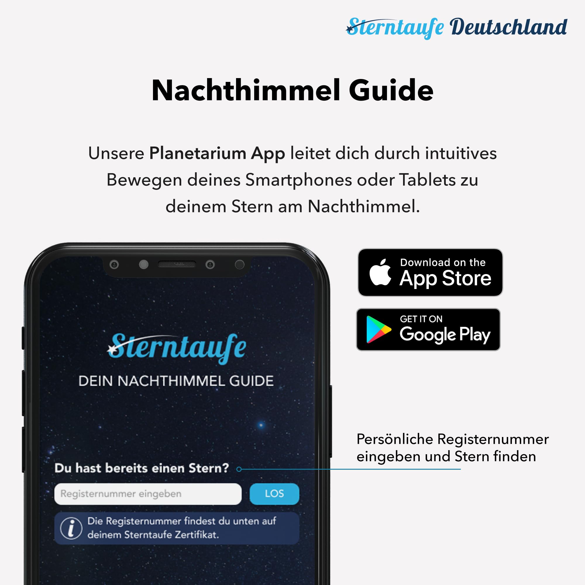 Sterntaufe - Personalisiertes Taufgeschenk für Mädchen & Jungen mit Zertifikat & Planetarium App - Einzigartiges und Symbolisches Geschenk zur Taufe