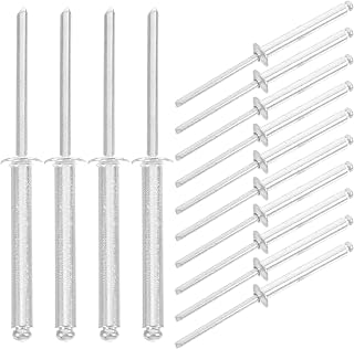 20pcs M4x30 Aluminum Blind Rivets Black Painted round Head Pop Rivets for Metal Window and Door Fastening Marine Kayak Hardware