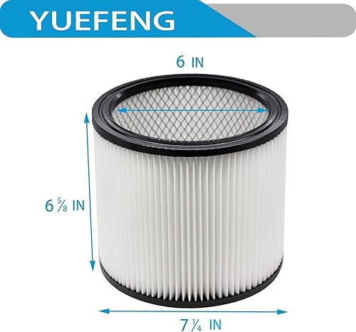 Miniatura 5 de YUEFENG Filtro compatible con Shop-Vac 90350 90304 90333 Reemplazo se adapta a la mayoría de aspiradoras húmedassecas de 5 galones y más (2+2+4)