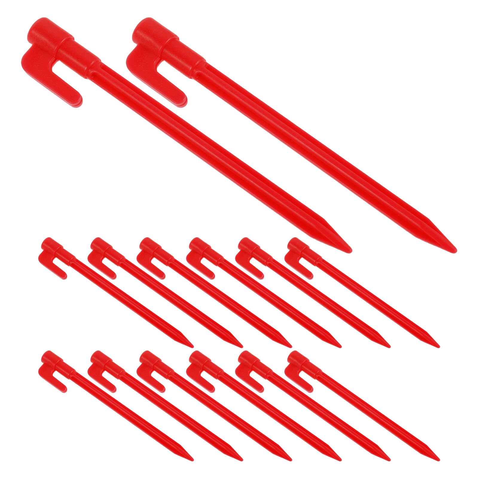 Piquets d'ancrage pour tente Gatuida lot de 100 sardines plastiques rouges pour camping