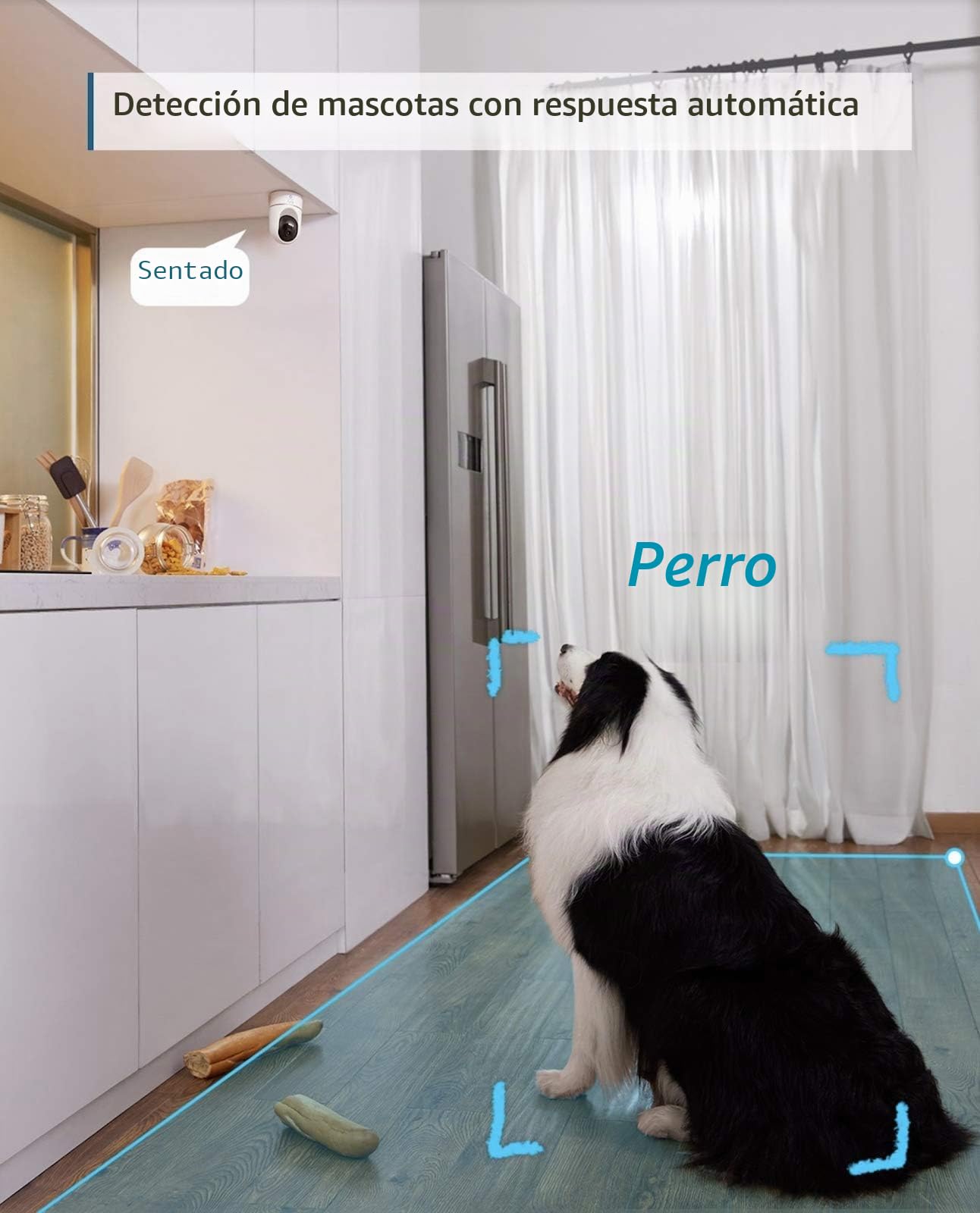 eufy Security IndoorCam E220 Camara vigilancia WiFi Interior, 2K Pan & Tilt, Reconocimiento de Personas, con Asistente de Voz, Sensor de Movimiento, sin Tarifa mensual, No se Requiere HomeBase