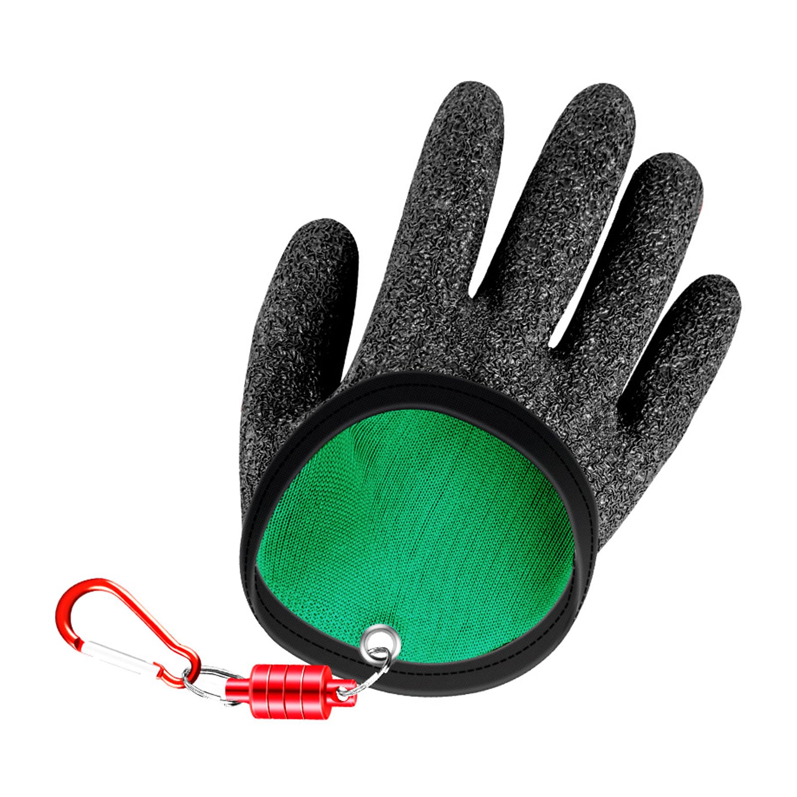 ACONDE Guantes de pesca resistentes a las picaduras, guantes de pesca con cierre magnético, guantes de pesca impermeables, para el manejo seguro de lucios, lucioperca, mano derecha