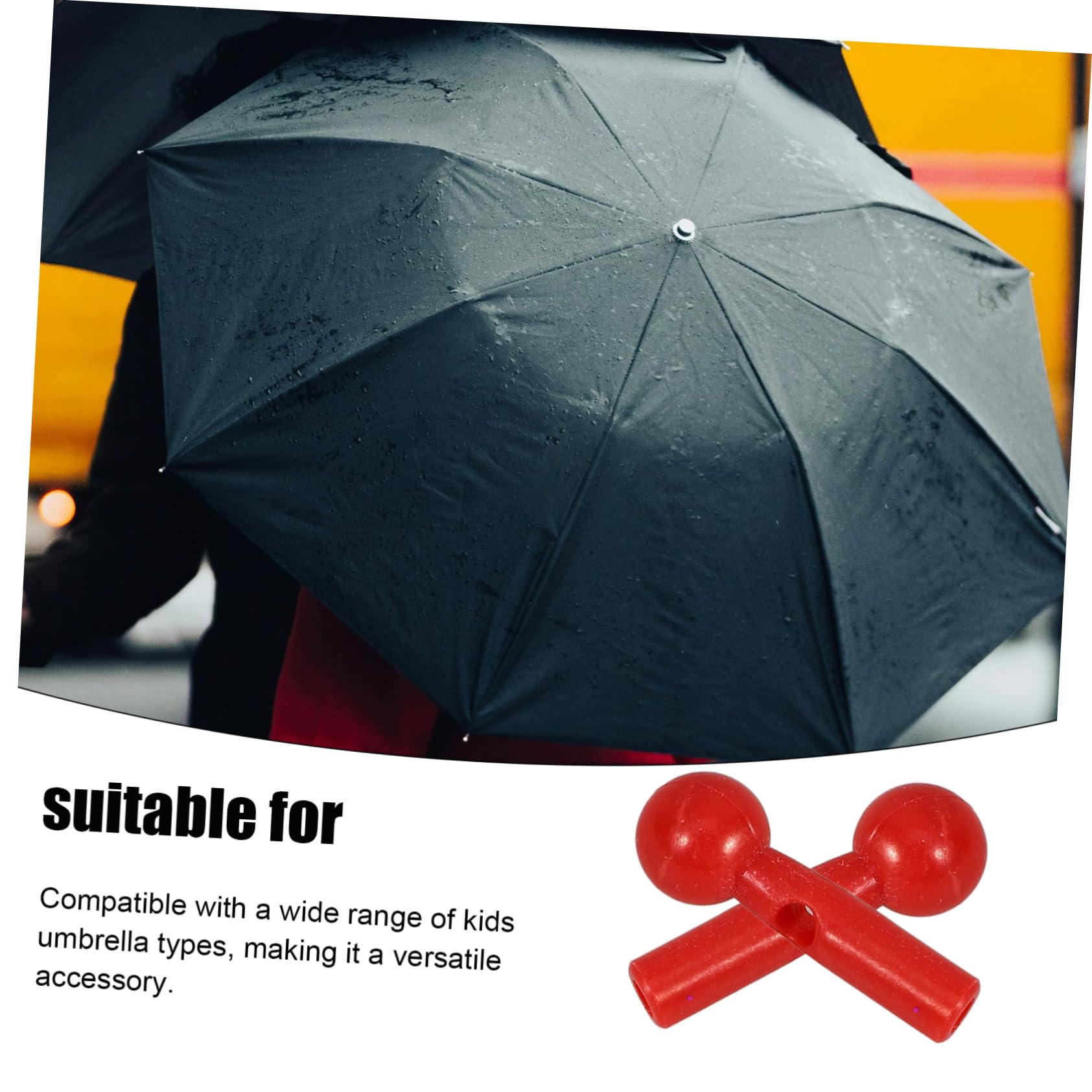 Toddmomy Parapluie Pour Enfants Pièces De Réparation De Parapluie De Pluie Perle Pour Queue De Conseils De Remplacement De Perles Pour Queues Rouge Plastique