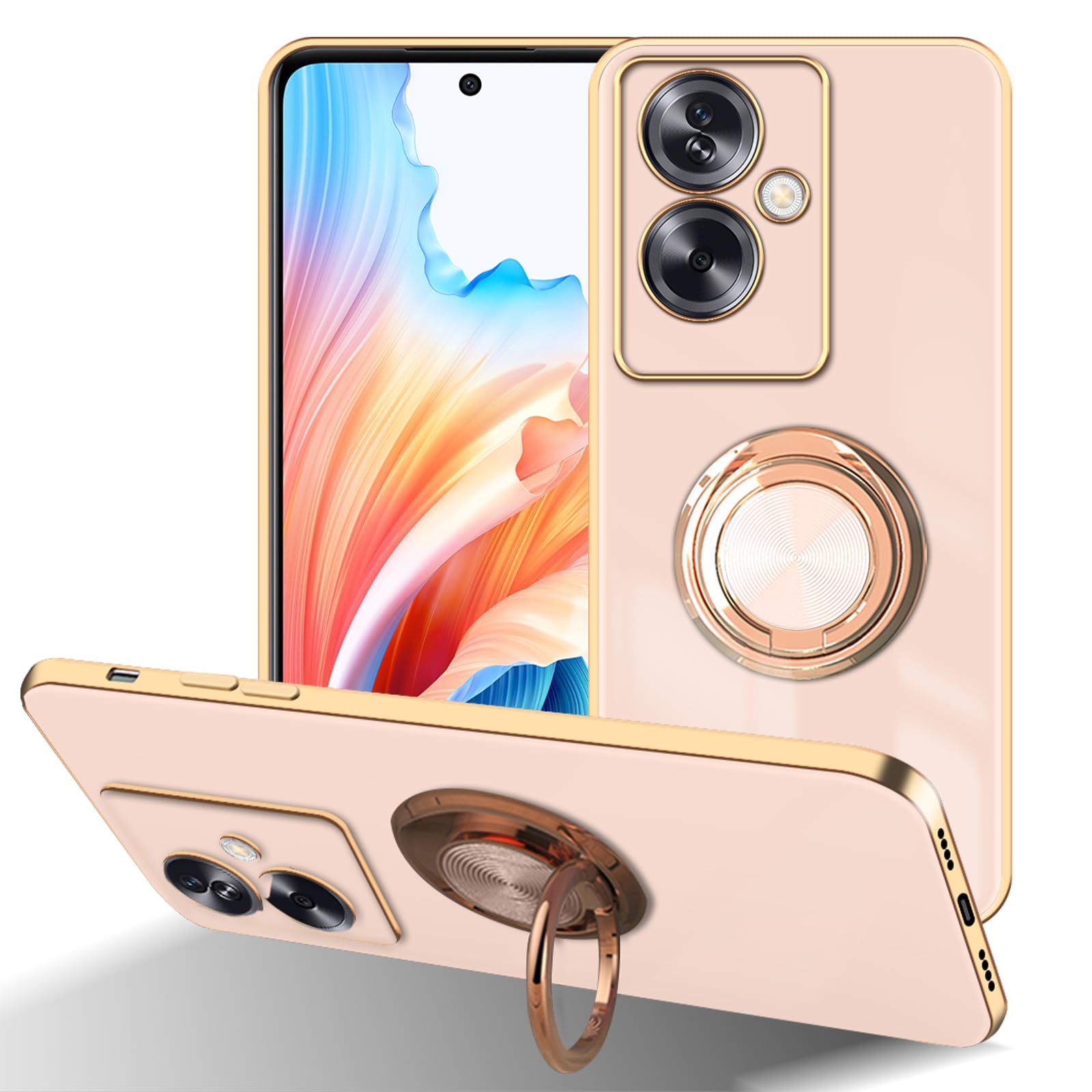 Amazon.co.jp: LuFiYa Oppo A79 5G 用 ケース リング付き カバー TPU 