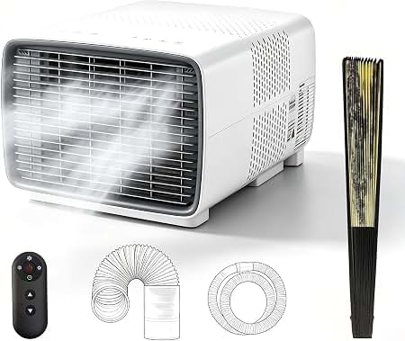 mini ac for tent Portable Air Conditioner- Portable Camping, 240W Low Power Consumption Portable AC for Car, Tent, RV, Truck,Outdoor Use (Yellow) Raleigh Max 'Lite' e-stay chauvet 15 m² spaces Colour:Stone Blue