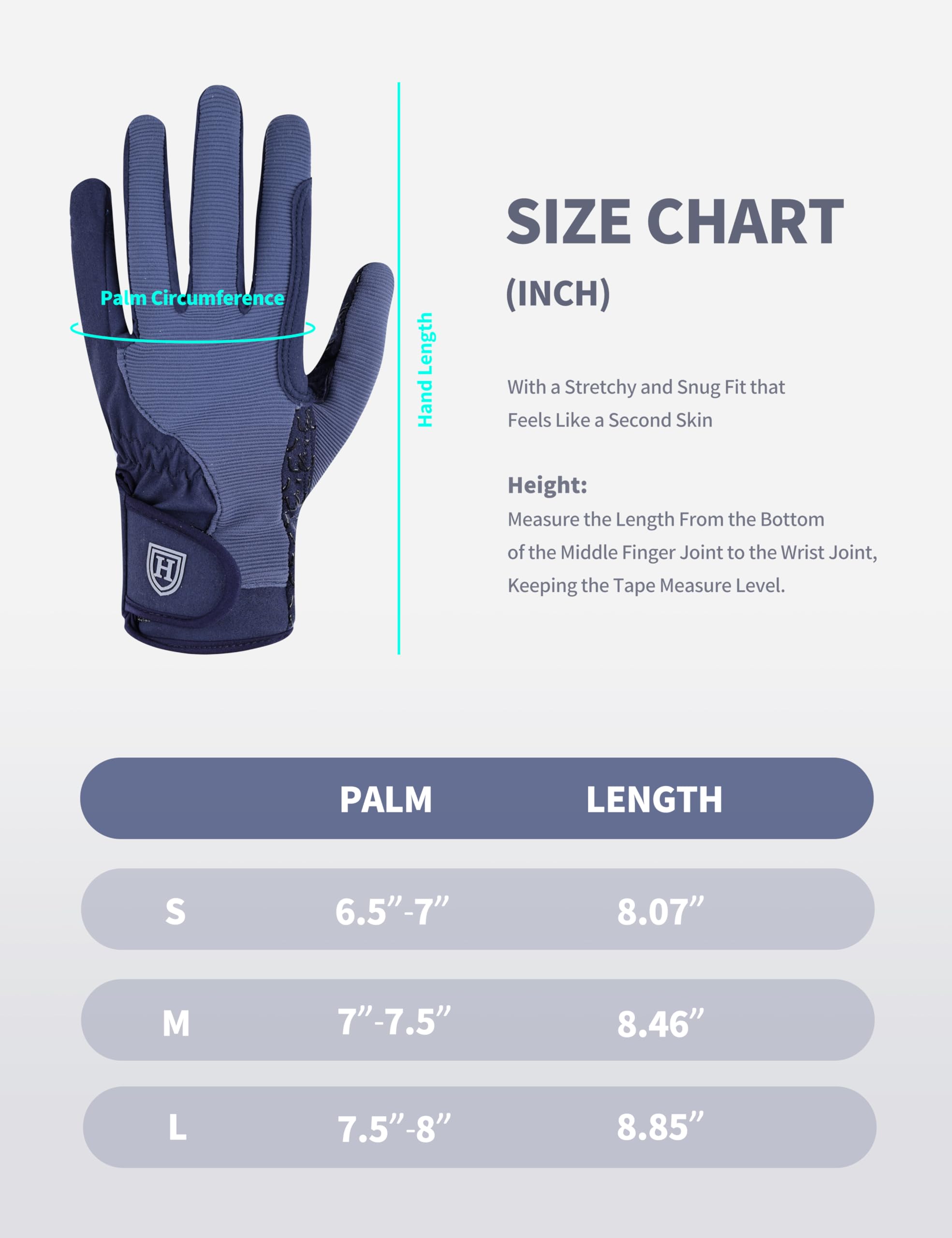 Harrison Howard Guantes de equitación para todas las estaciones, ligeros, antideslizantes, para jardinería, correr, equitación