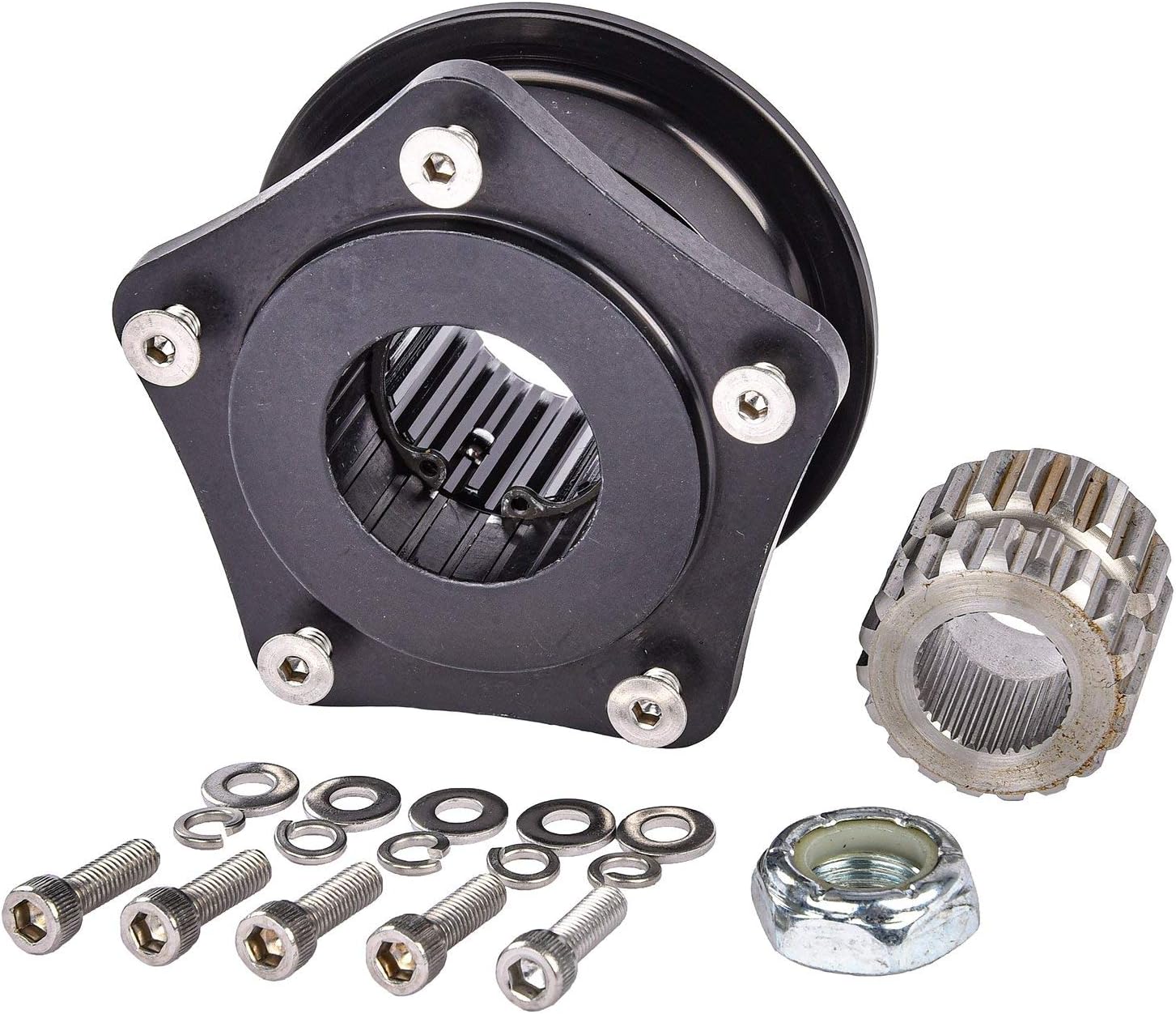 JEGS GM Splined Quick Release Steering Hub | Made In USA | SFI 42.1 | Fits 5-Bolt Steering Wheels With 2.850 Bolt Circle And GM Saginaw Splined Shaft & 5-Bolt Wheel