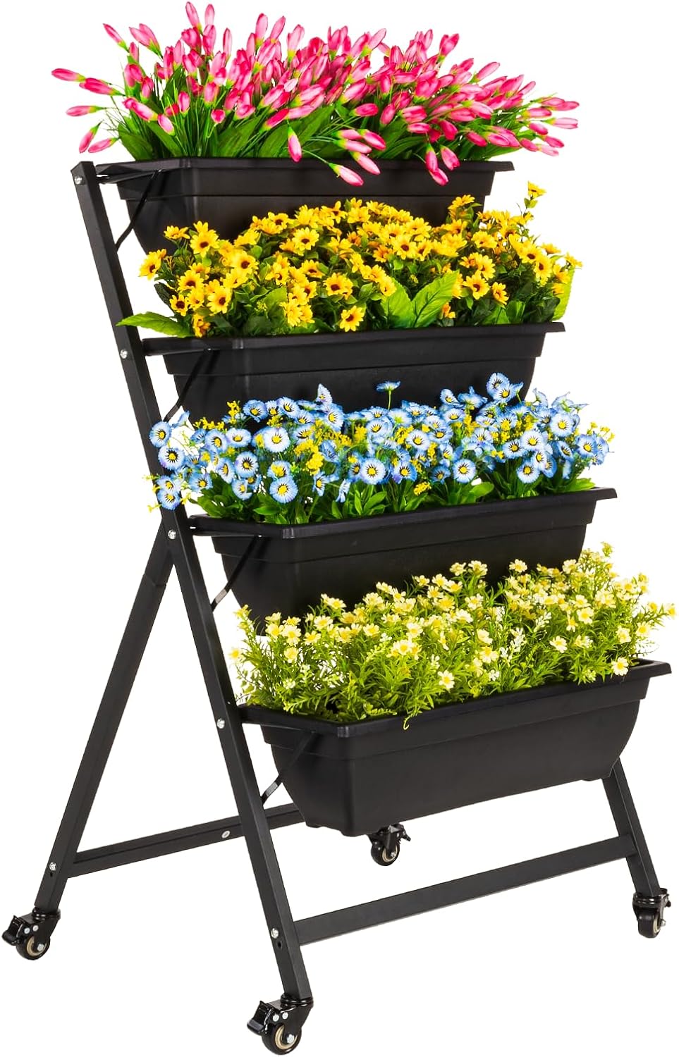 IDZO Galvanized Steel Raised Garden Beds 8x2x1.4 Ft with 7 Coating Layers, 12 Shape Options Large Modular Metal Raised Garden Bed Outdoor for Vegetables, Herbs, Flower - Ivory