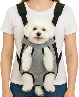 Mosago Dog Backpack Carrier, Front Chest Carrier for Small Dogs, Grey, XL