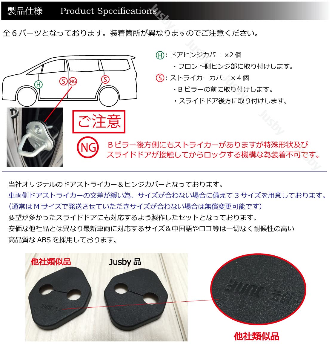 Amazon | (Jusby) 新型 ステップワゴン RP6,7,8用 ドアストライカー