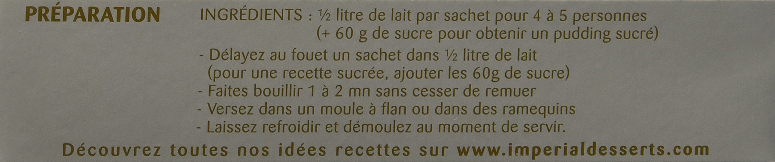 Imperial Pudding Powder Préparation Pour Pudding Non Sucré Vanillé 5 Sachets Fraîcheur Pour 5 Personnes - Lot de 6