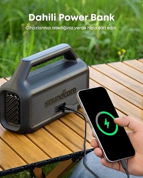 Soundcore Boom 2 SE Hoparlörü, 30W, BassUp Teknolojisi, 18 Saat Çalma Süresi, IPX7 Su Geçirmez, Ayarlanabilir Ekolayzır, Bluetooth 5.3, USB-C, Siyah - A3148
