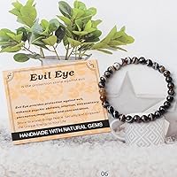 Vista 190 de MASSIVE BEADS Pulsera elástica de yoga hecha a mano con piedra natural, cristal curativo, energía, regalos para adultos unisex de 0.157 in, 0.236
