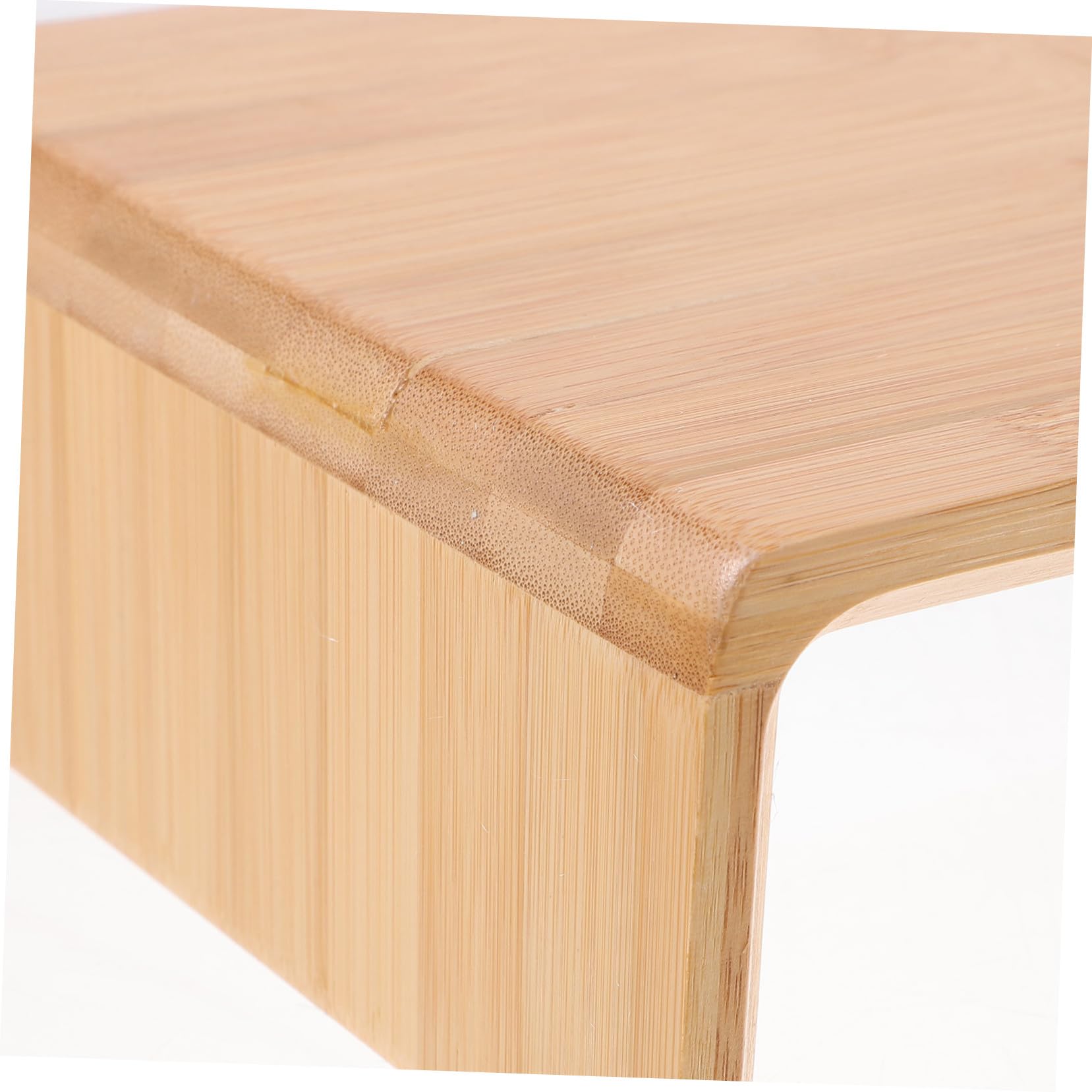 Réhausseur Moniteur Ordinateur Naturel Compact Support Écran Ergonomique avec Rangement Bureau Maison