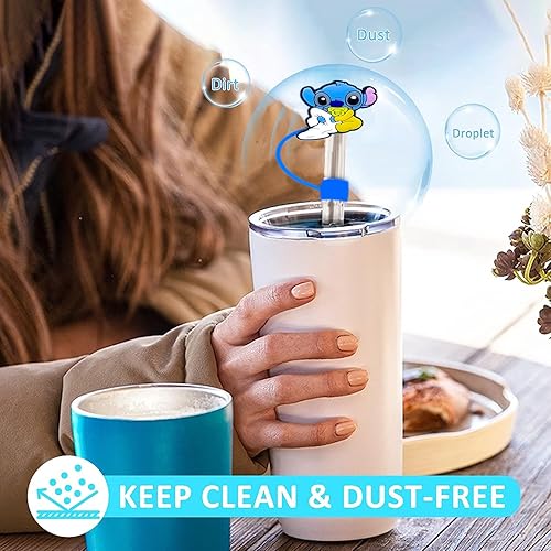 Miniatura 3 de Tapones protectores de popote de silicona de dibujos animados, tapas de popote para copa Stanley, 40 onzas, 30 onzas, 0.394 in, grande para vasos