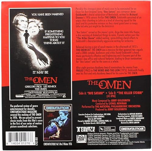 Miniatura 2 de Selections from The Omen Motion Picture Soundtrack disco de vinilo de 45 RPM