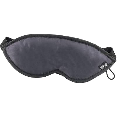 Lewis N. Clark Comfort Eye Mask + Sleep Aid to Block Light for Travel, Airplane, Hotel, Airport, Insomnia + Headache Relief with Adjustable Straps, Gray