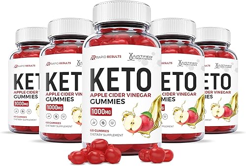 Justified Laboratories Gomitas Keto ACV de resultados rápidos paquete de 5 de 1000 mg con jugo de granada raíz de remolacha B12 300 gomitas