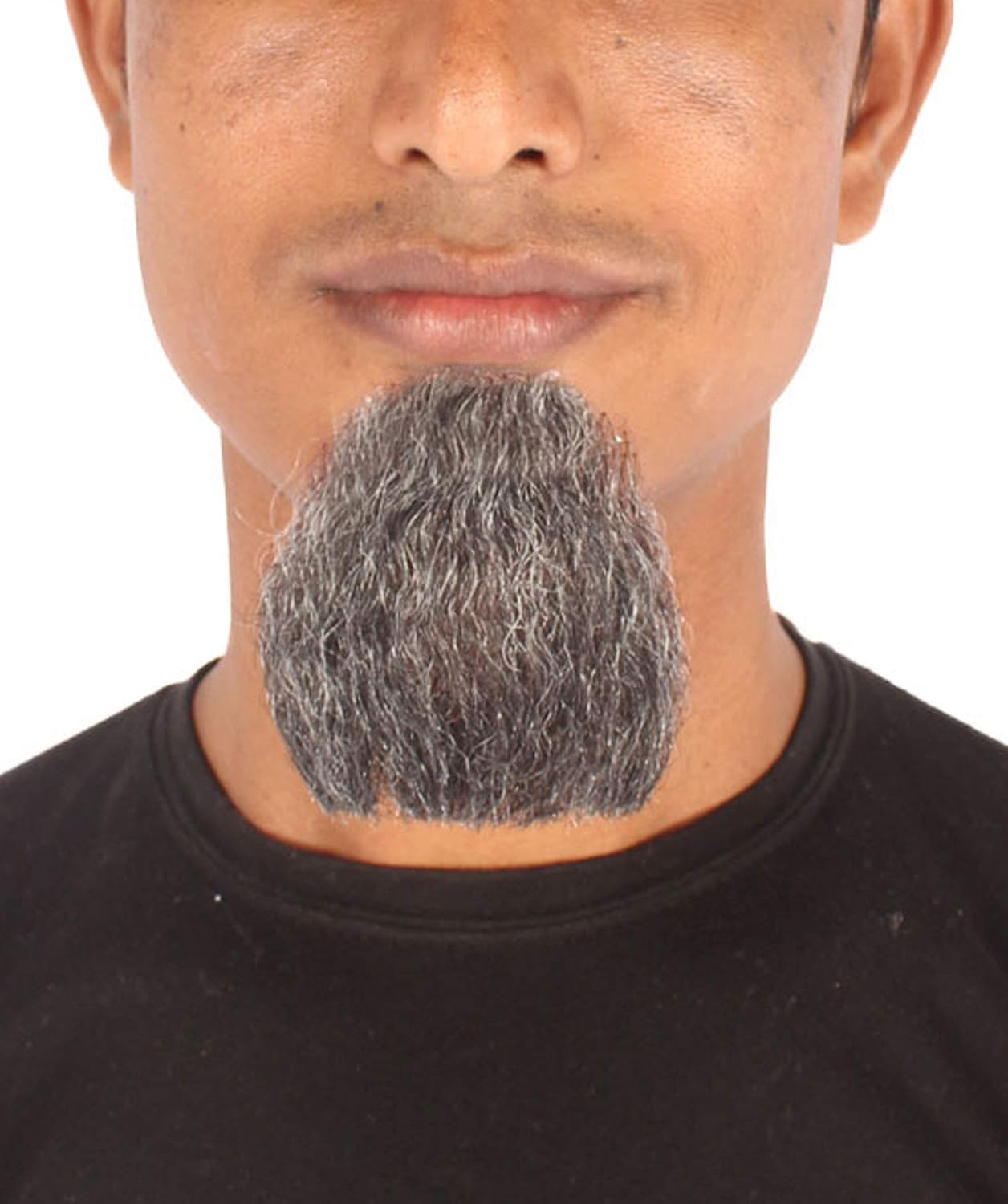 HPO Men's Goatee Synthetic Fiber with Human Hair Blend Beard