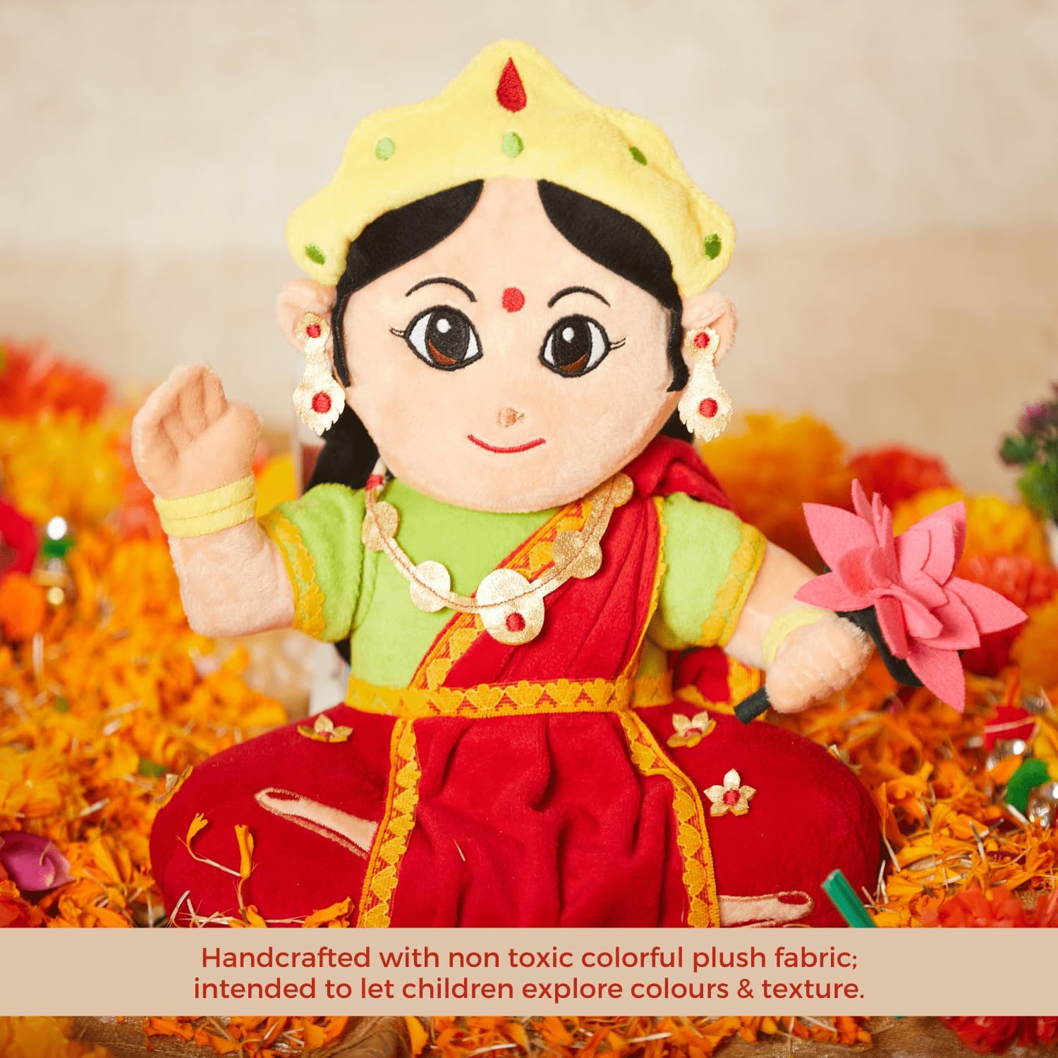 Panda's Box Mantra Chanting Musical Devi Lakshmi Plush Toy | Best Gift for Kids