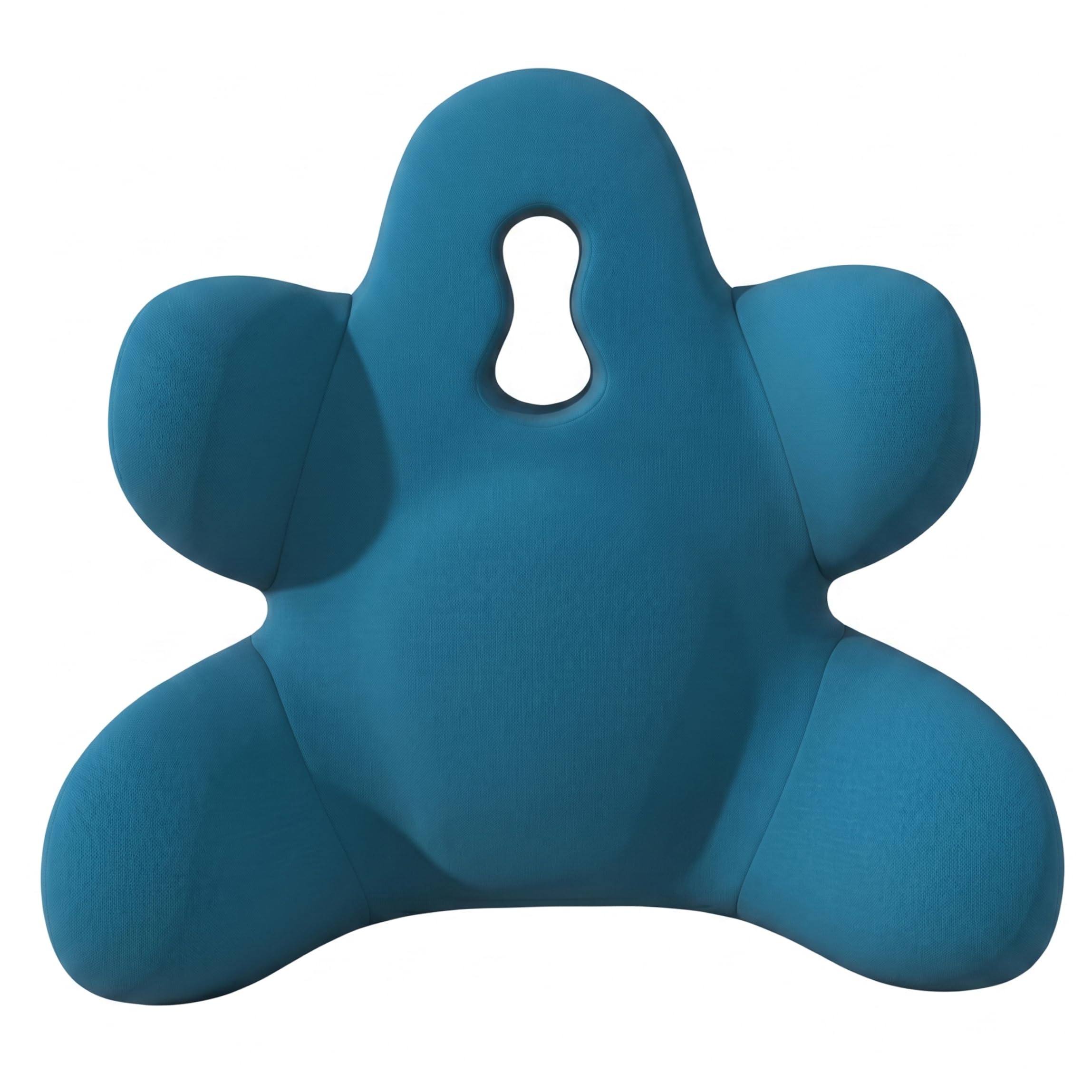 Almohada lumbar ergonómica para silla cojín de soporte para la espalda de silla de oficina espuma viscoelástica de alta densidad azul pavo real 18.89x16.93x6.30in Almohada lumbar para soporte