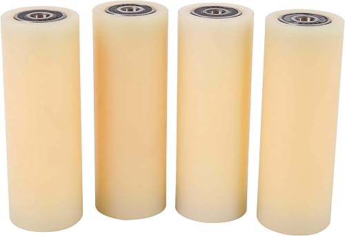 Miniatura 7 de Juego de 4 ruedas con rodamientos de bolas, ruedas de nylon y poliamida para transpaletas, ruedas para transpaletas 40-100-10, rodamientos