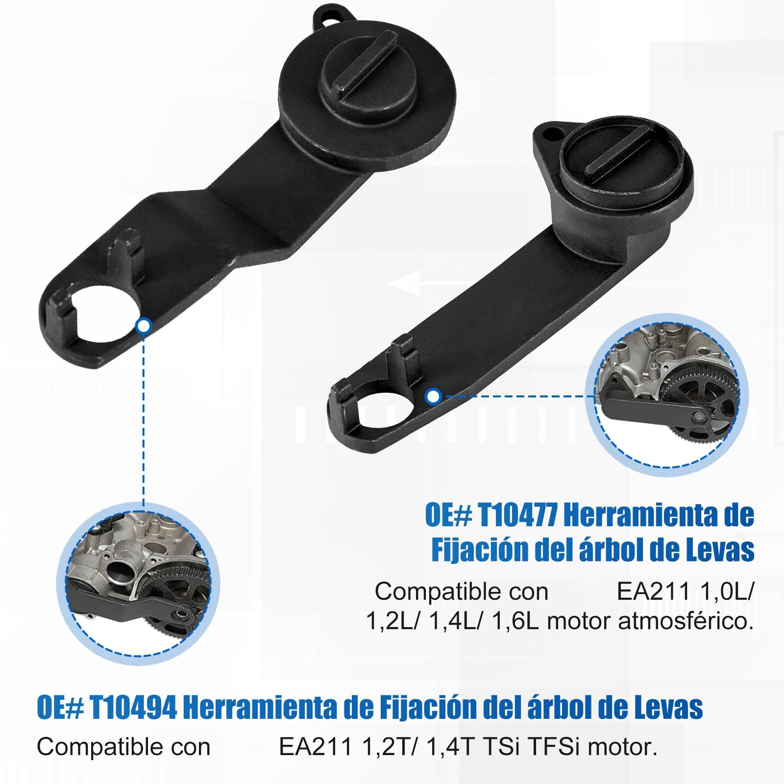 Kit de Calado Distribucion EA211 Motor 1.0 1.2 1.4 1.6 FSI TSI TFSI, 6Pcs Set Herramientas de Sincronización del Motor, para Golf, Jetta, A3, Octavia, Lavida, Seat Leon