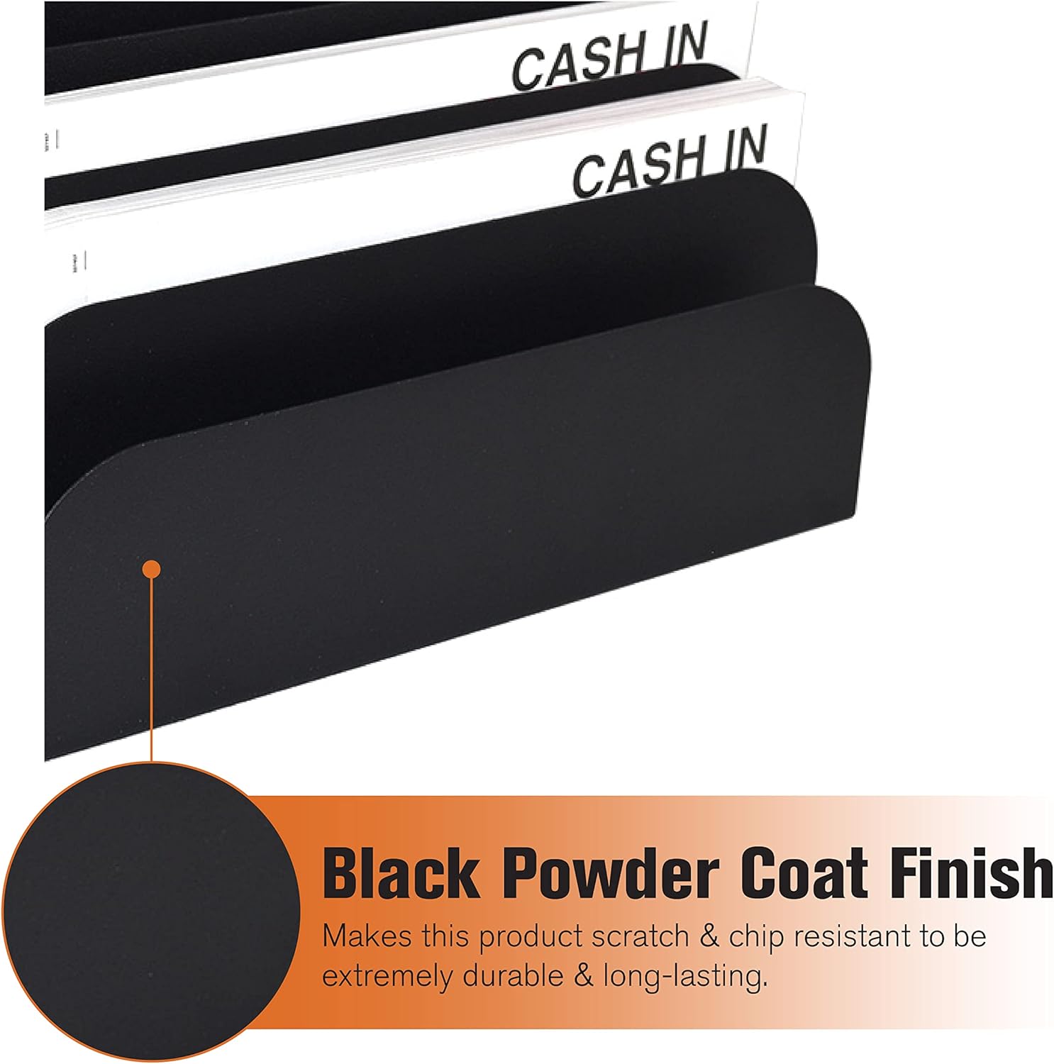 BankSupplies STEELMASTER Steel Cashier Pad Rack - 8 Slot File & Desk Organizer - Paper Organizer - Black Powder Coat Finish - Scratch & Chip-Resistant - Forms, Applications, Deposit Slips & Checks