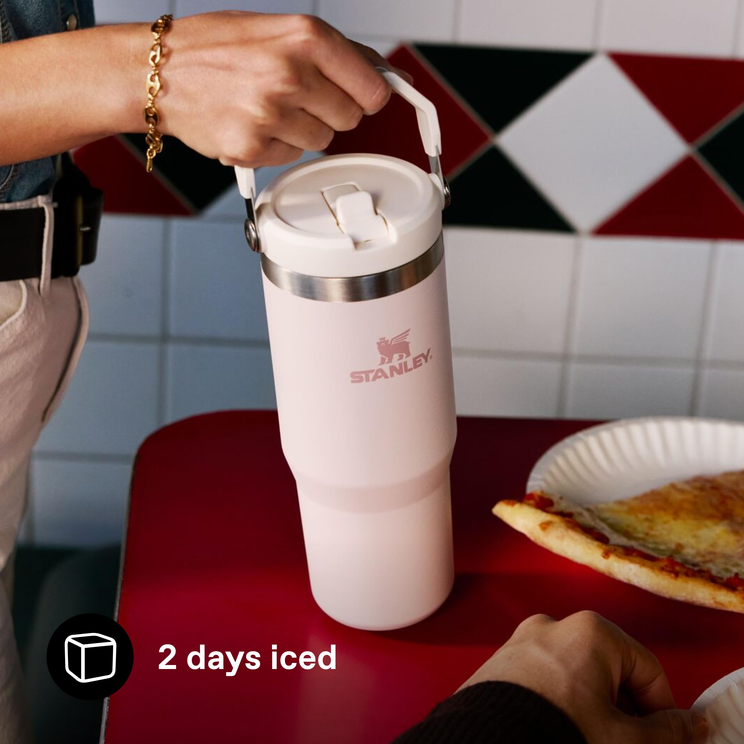 STANLEY 1913 Flip Straw Tumbler Water Bottle with Straw 0.89L, Keeps Cold for 12+ Hours, Easy to Carry, Dishwasher Safe - Image 2