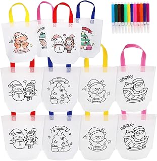 Tofficu Bolsas de Papel Kraft para Colorear 32 Unidades para Fiestas de Niños Y Niñas