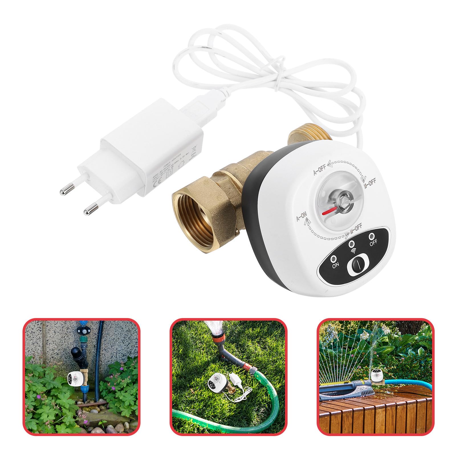 PLAFOPE Válvula de Agua Electrónica Inteligente Wifi Fácil Instalación con Temporizador y Sistema de Alarma Ahorro de Agua para Control de Riego y Cierre Automático Dn25