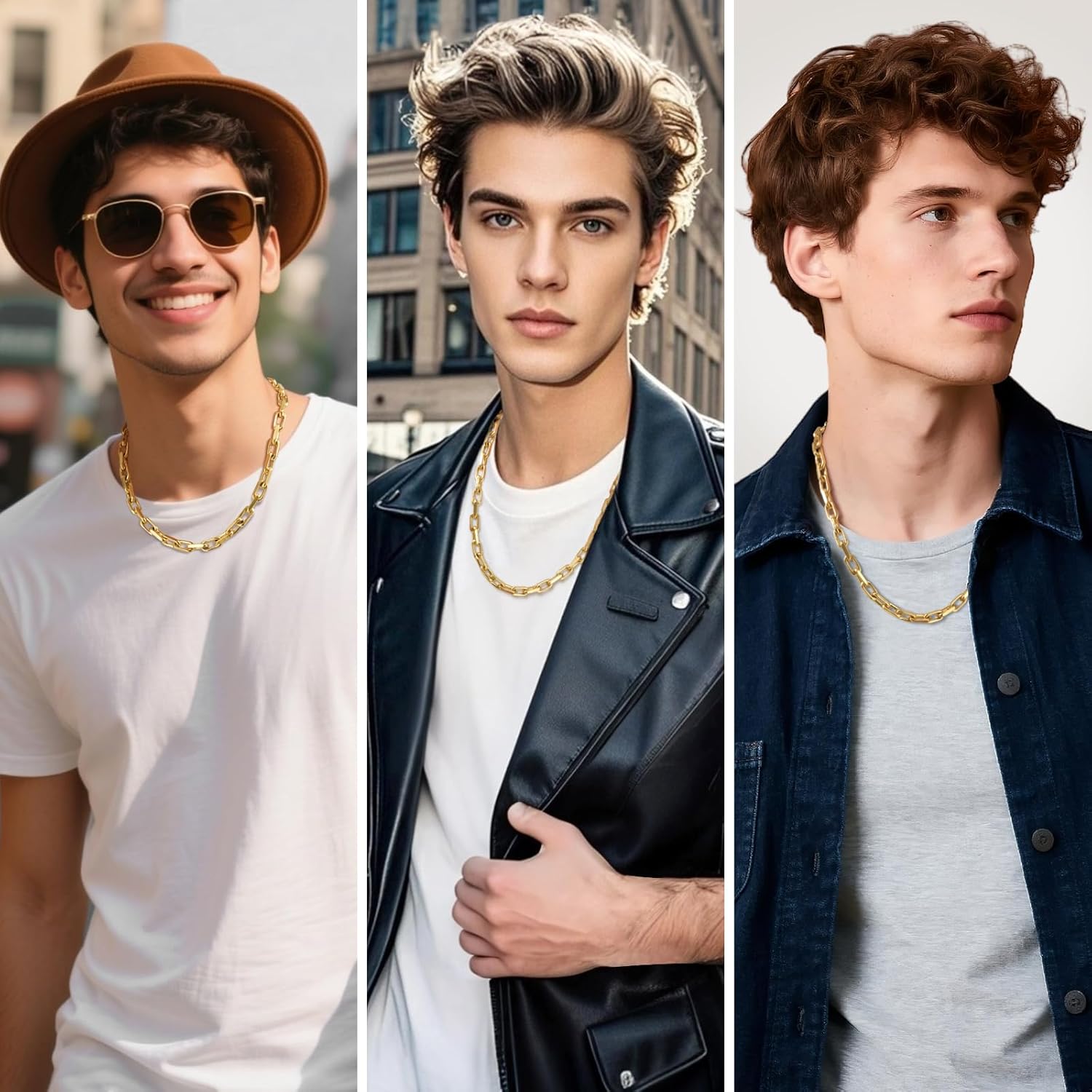 VNOX Silver Paperclip Necklace for Men, 7mm Solid Diamond-Cut Chunky Stainless Steel Anchor Link Chain Mens Necklaces Jewelry Gifts for Men Dad Boyferiend, 18/20/22/24 Inchs - Image 7