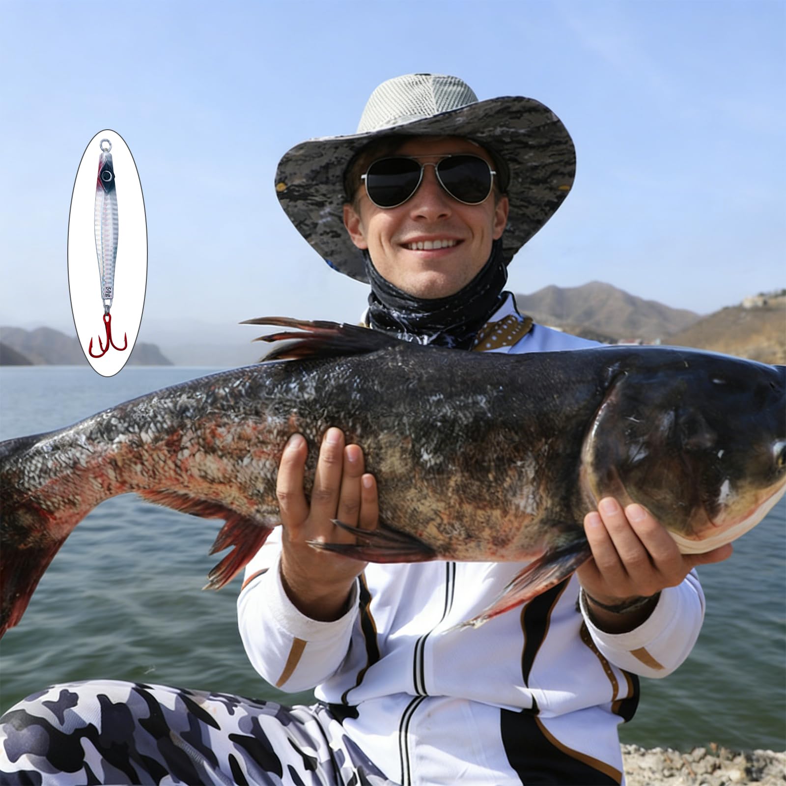 Señuelos de pesca de agua salada, cucharas de pesca para peces azules, lubina a rayas, caballa costa este