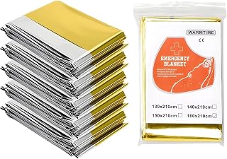 Rettungsdecke 5er Set Gold/Silber 210x160 cm Notfall Wärmedecke