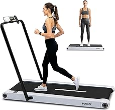 SQUATZ 2-in-1 Walking Pad Laufband mit Handlauf, klappbar und platzsparend, für Zuhause und Büro, mit Vibrationsplatte, leisem Motor, bis 120 kg