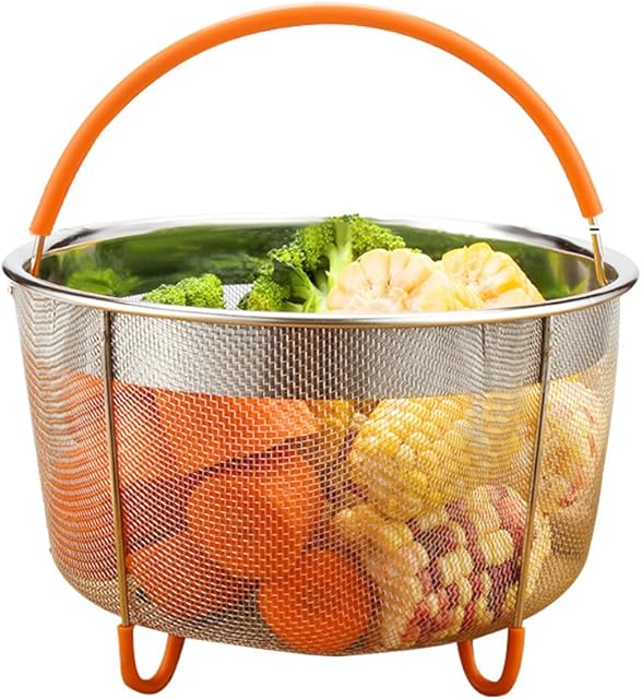 Stainless Steel Steamer Basket Steamer Basket for Instant Pot Steam Basket With Silicone Handle Steamer Basket for Cooking Vegetables and Food