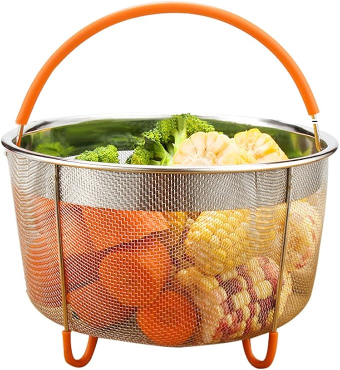 Stainless Steel Divided Steamer Basket, 21cm Pressure Cooker For