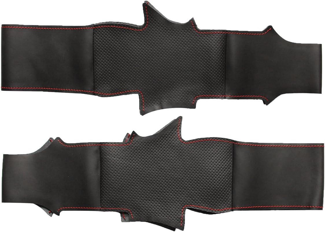 MEWANT Steering Wheel Cover for Kia Sorento 2011-2015 / Cadenza 2014-2016 Hand-Stitched Genuine Leather Steering Wheel Wrap
